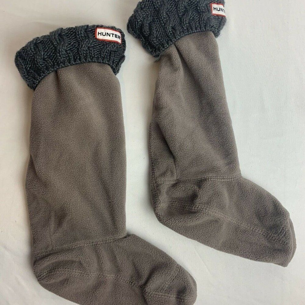 Hunter Gray Knit Boot Socks Womens Size Medium 5-7
